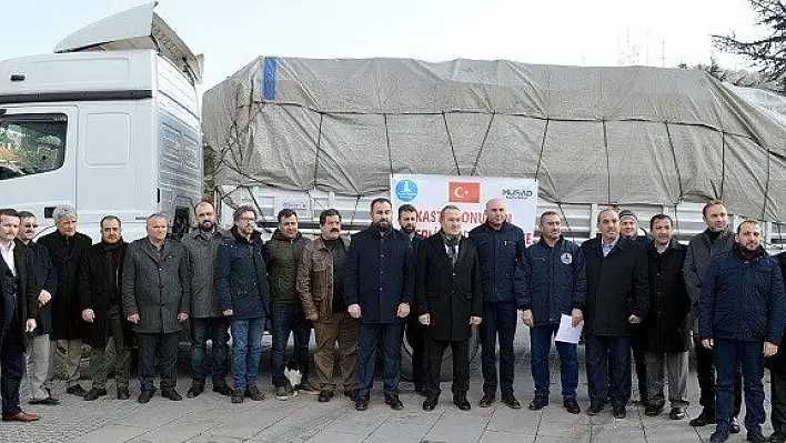 Deniz Feneri Derneği ile MÜSİAD'ın yardım TIR'ı, Halep'e uğurlandı