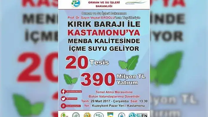 Bakan Eroğlu, 11 müjde ile geliyor!