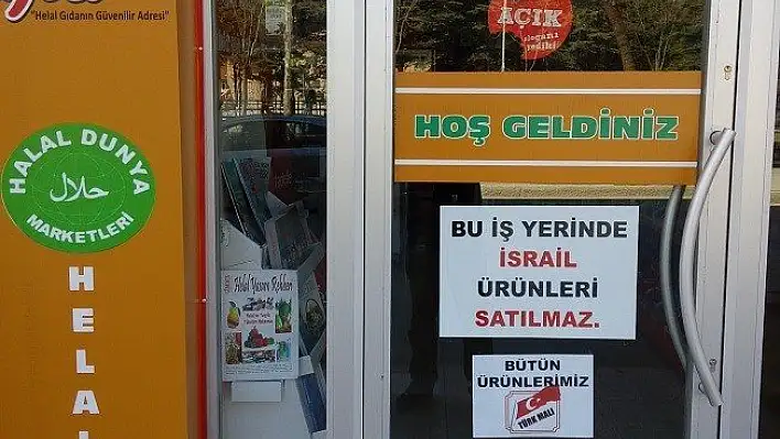 Helal Dünya Marketi'nden anlamlı protesto!