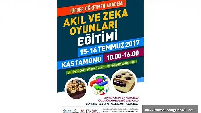 İYC, Akıl ve Zeka Oyunları Eğitimi düzenliyor