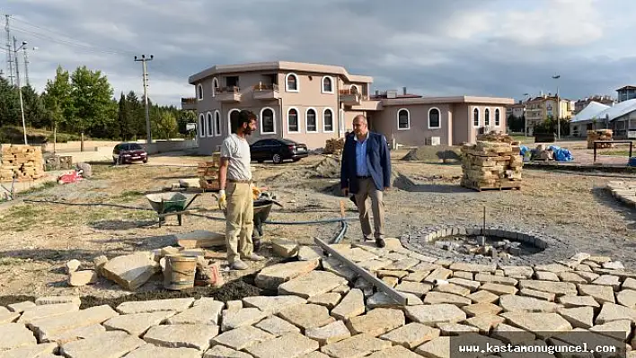 Taşköprü'ye yakışan park çalışması devam ediyor