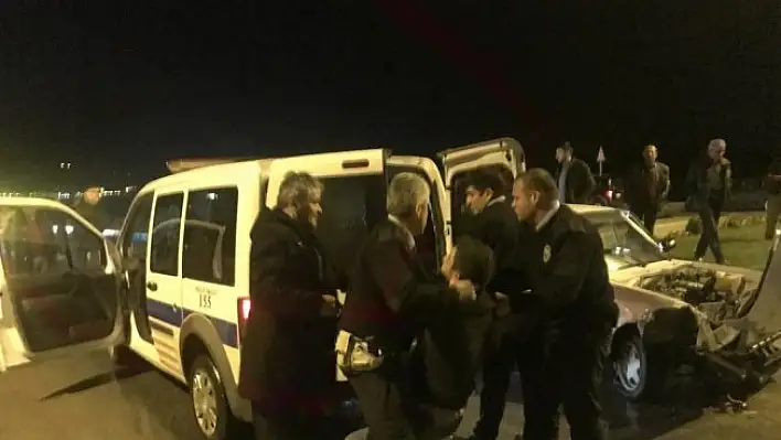 Polisten kaçarken kaza yaptı