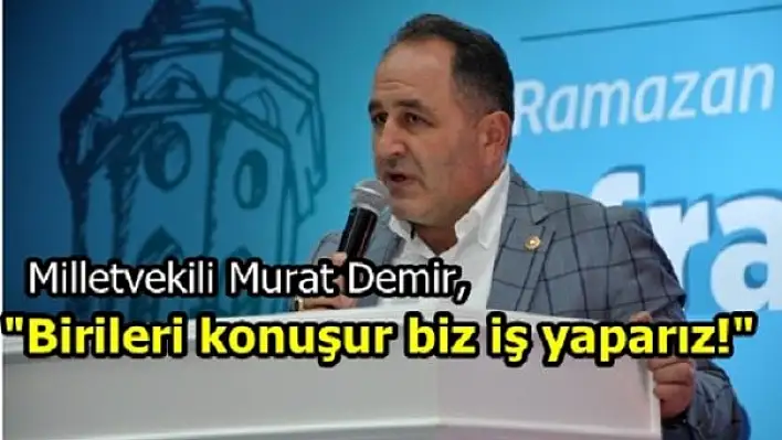 Milletvekili Demir, &quotBirileri konuşur biz iş yaparız!"