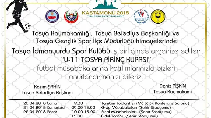 Geleceğin yıldızları Tosya'da boy gösterecek