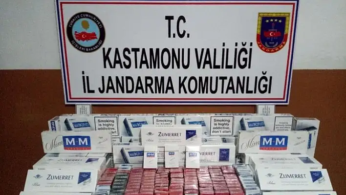 Kastamonu'da 815 paket kaçak sigara ele geçirildi