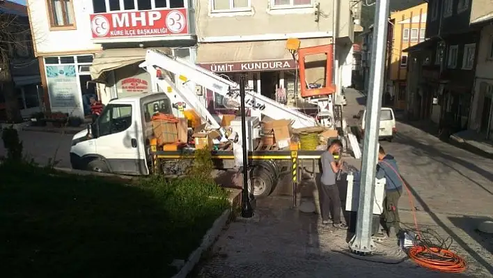 Küre'de caddelere hareketli ve sabit kameralar kuruldu
