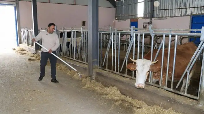 Şehir hayatını bırakıp köyünde hayvancılık yapıyor