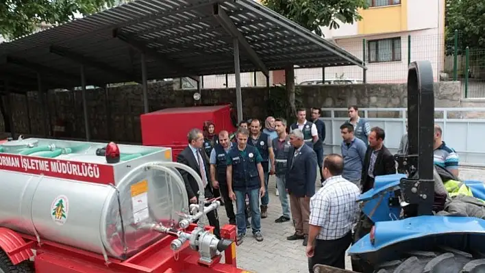 Tosya'da 26 köye yangına müdahale tankeri teslim edildi
