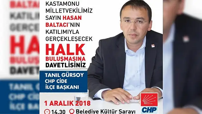 CHP İlçe Başkanları toplantısı Cide'de yapılacak