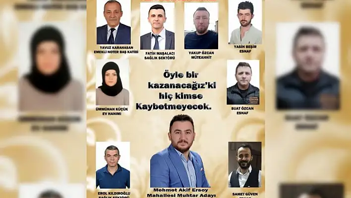 Muhtar Adayı Vedat Kuşcu, aza kadrosunu açıkladı