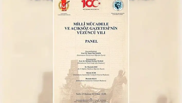 Millî Mücadele ve Açıksöz Gazetesi'nin 100. Yılı paneli