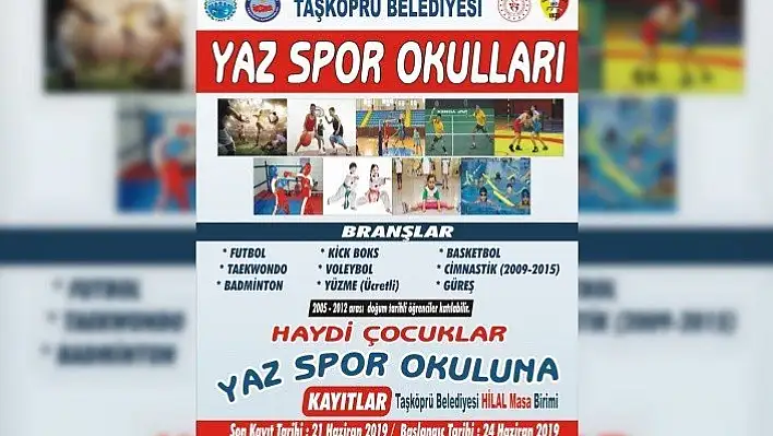 Taşköprü'de Yaz Spor Okulları kayıtları başladı