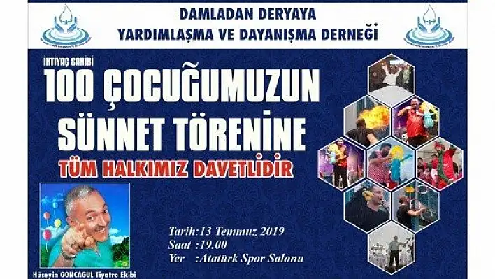 Damladan Derya, 100 çocuğu sünnet ettirecek