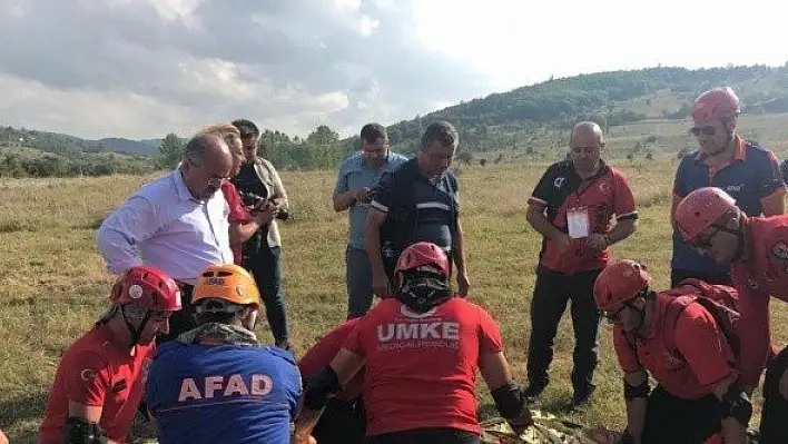Kanyonda ayağı kırılan kadın katılımcı kurtarıldı