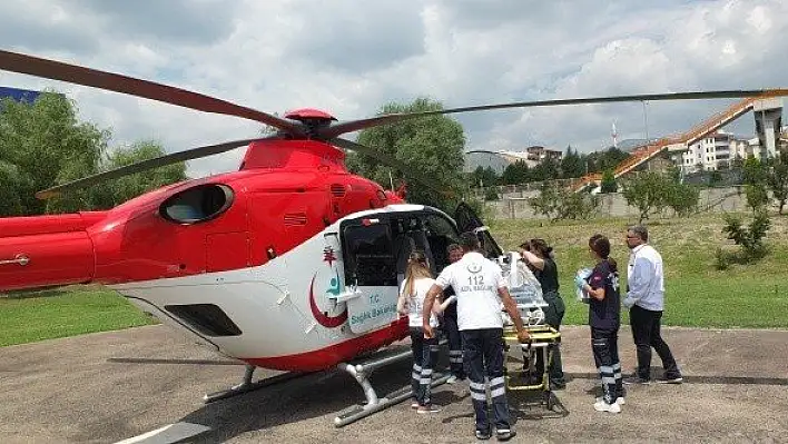 Hava ambulansı 14 günlük bebek için havalandı