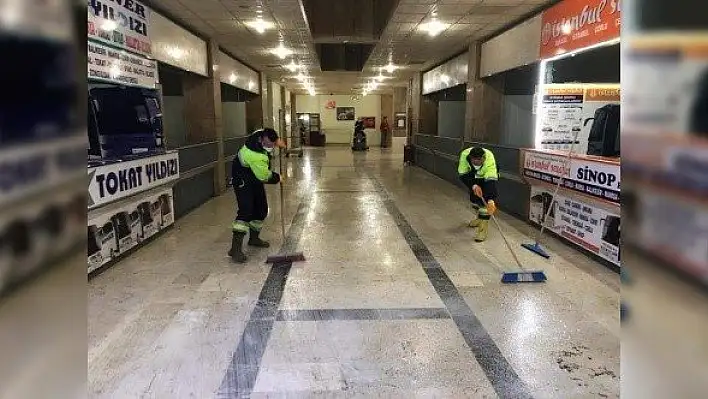 Kastamonu'da otogarlar ve toplu taşıma araçlarında dezenfeksiyon