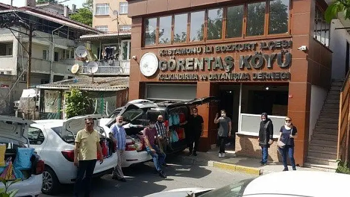 Köy derneğinden ihtiyaç sahibi 400 aileye gıda ve giysi yardımı