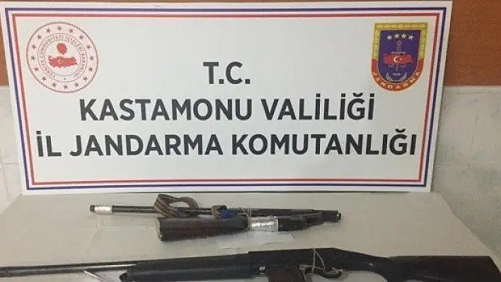 Ağaç kesme motoru ve av tüfeği çalan şahıs yakalandı