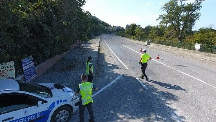 Abana'da radarla hız denetimi uygulaması yapıldı