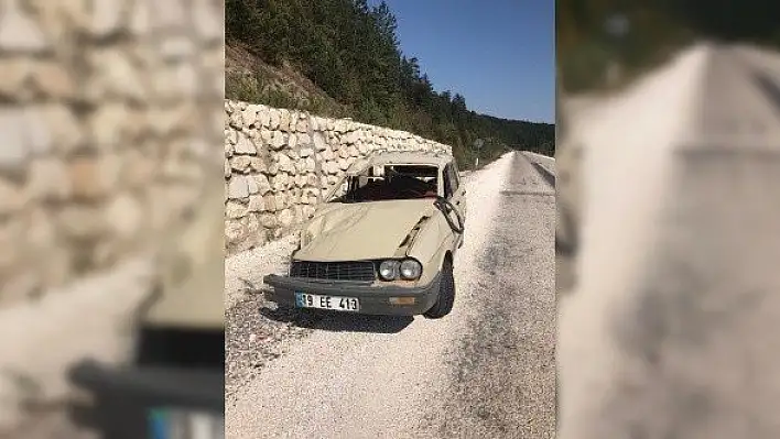 Yoldan çıkan otomobil takla attı! 2 kişi yaralandı
