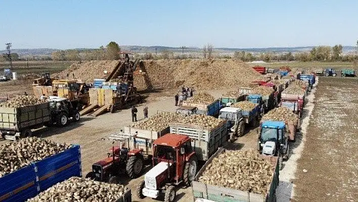 Çiftçilerin zorlu pancar mesaisi devam ediyor