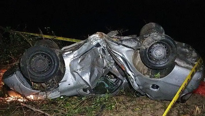 Yoldan çıkan otomobil tarlaya uçtu: 1 ölü
