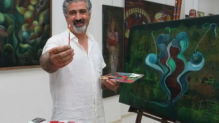 Doğu'nun Picasso'sundan dünyada bir ilk: Çivi ile tuval üzerine resim