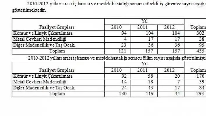 İş kazası ve meslek hastalığı sonucu 3 yılda 293 ölüm