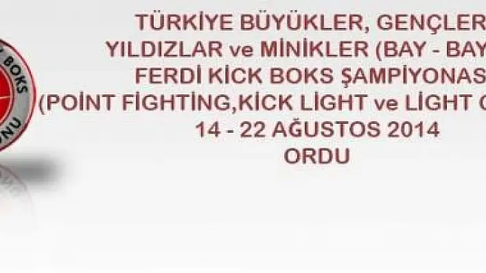 Türkiye Büyükler, Gençler, Yıldızlar ve Minikler Kick Boks Şampiyonası