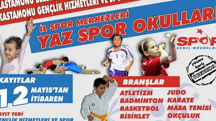 Yaz Spor Okulları Kayıtları Devam Ediyor