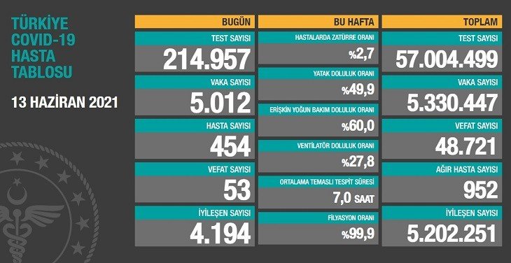 koronavirüs tablosu