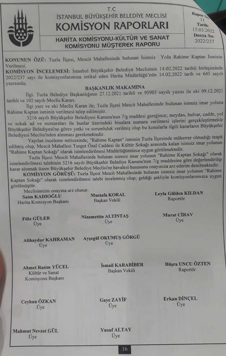 cideli rahime kaptanın ismi tuzlada yaşayacak